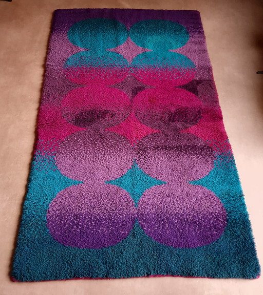 70'S Vintage Rug Wool Rug