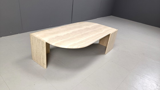 Image 1 of Table basse vintage en travertin, 1970