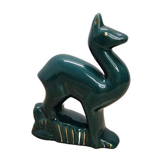 Image 1 of French Art Deco Green Little Bear Years 50s