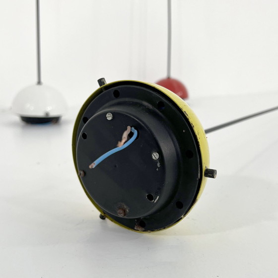 Image 1 of Set Of Tricolour Ceiling Lights From Stilnovo, 1980S