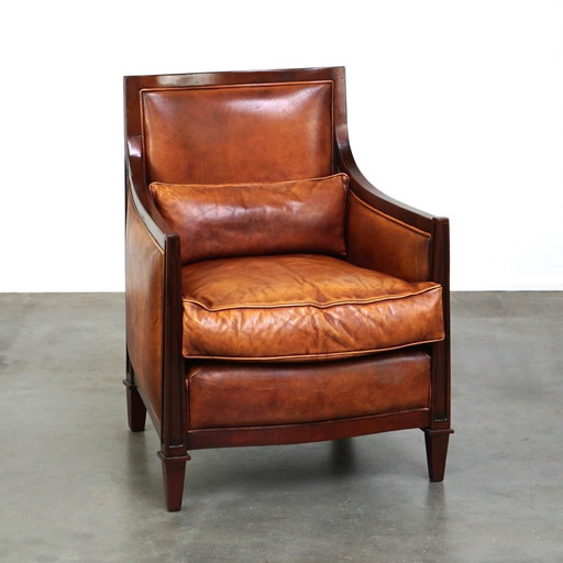 Sheepskin Art Deco Design Armchair/ Armchair