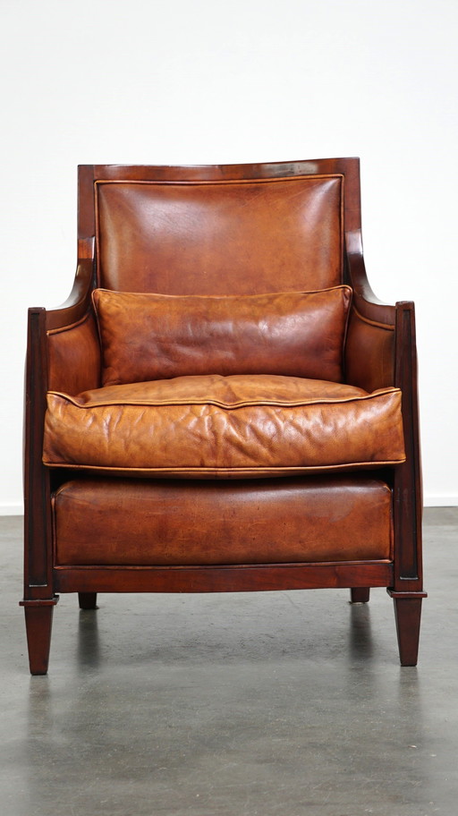 Sheepskin Art Deco Design Armchair/ Armchair