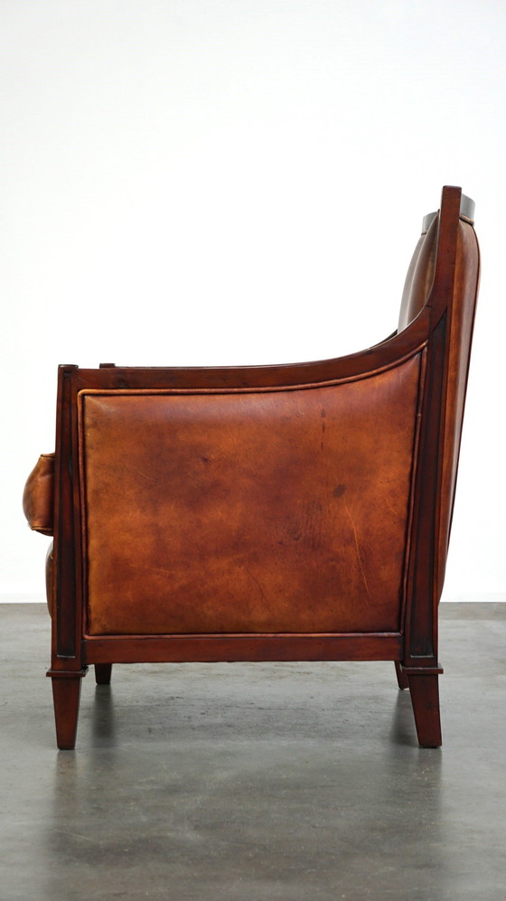 Image 1 of Sheepskin Art Deco Design Armchair/ Armchair