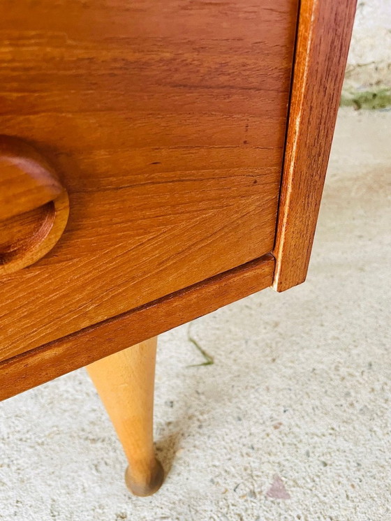Image 1 of Vintage, Teak Bookcase With Drawers, Scandinavian Style 1960S