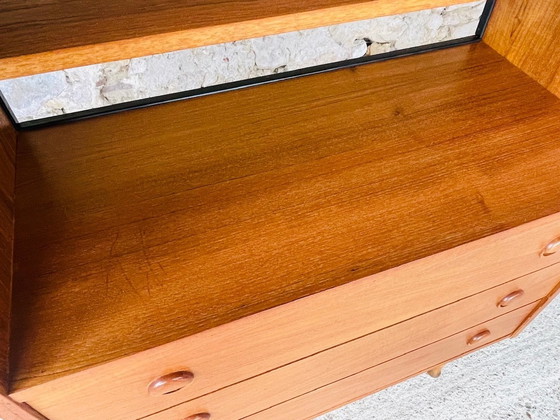 Image 1 of Vintage, Teak Bookcase With Drawers, Scandinavian Style 1960S