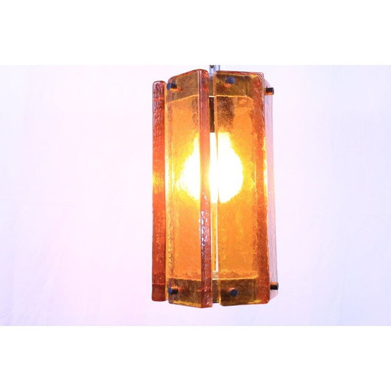 Image 1 of Lampada a sospensione vintage in vetro spesso, Svezia 1960