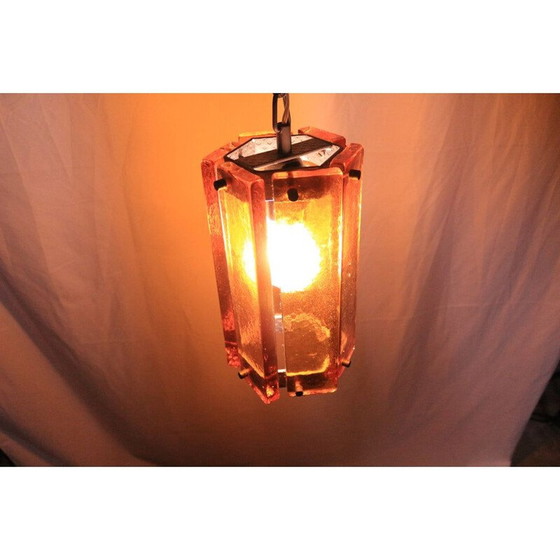 Image 1 of Lampada a sospensione vintage in vetro spesso, Svezia 1960