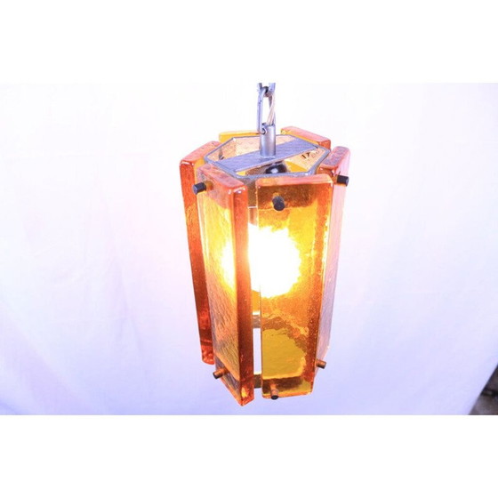 Image 1 of Lampada a sospensione vintage in vetro spesso, Svezia 1960