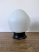 1X Vintage White Opal Glass Ceiling Lamp Philips In Style Of Bauhaus