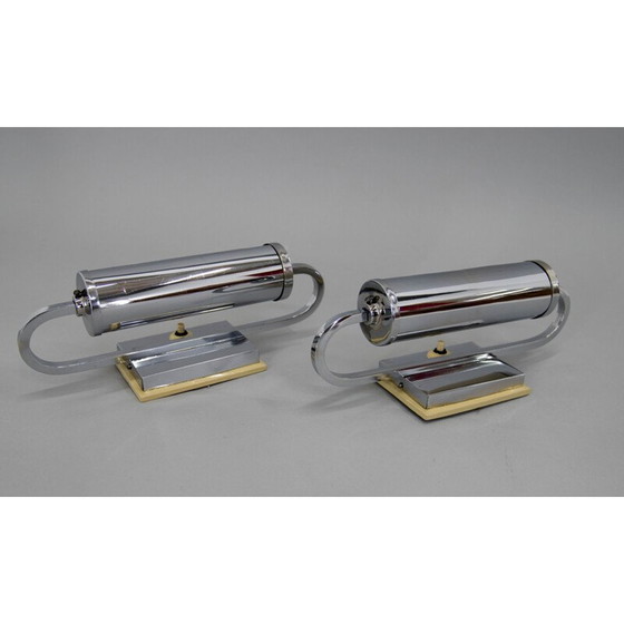 Image 1 of Pair of Functionalist vintage wall lamps, 1930s