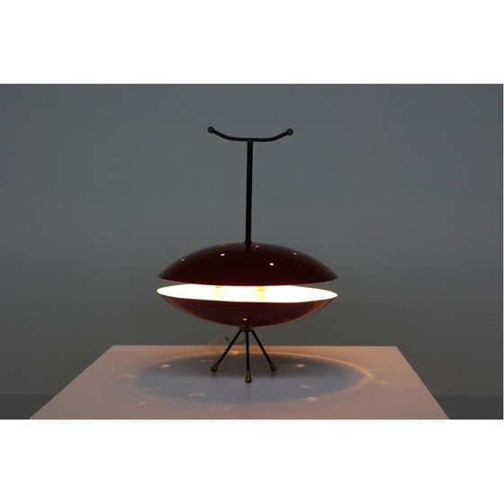 Image 1 of Lampada spaziale vintage rossa e nera, 1970