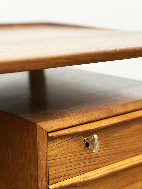 Image 1 of Mid-Century Danish Desk in Teak by Peter Løvig Nielsen for Hedensted Møbelfabrik, 1976