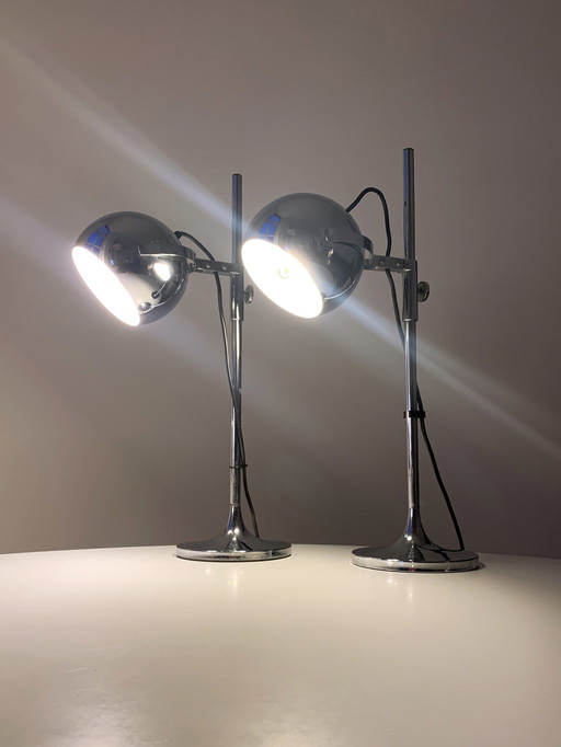 2x Space Age Hillebrand table lamps