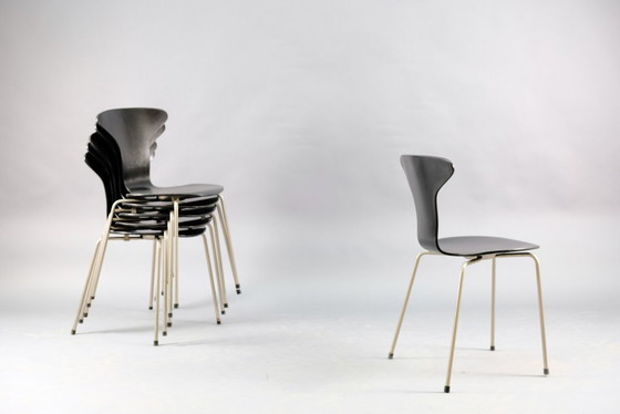 Image 1 of Mid-Century Moskito 3105 Dining Chairs by Arne Jacobsen for Fritz Hansen, Set of 6