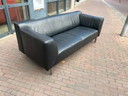 Rolf benz linea 2.5 seater black leather