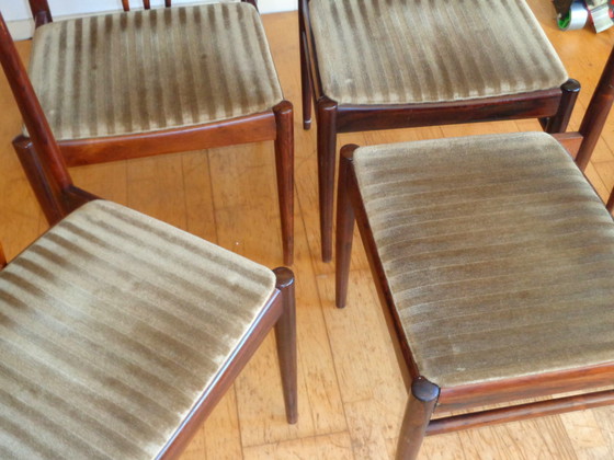 Image 1 of 4 sillas de comedor de palisandro AWA