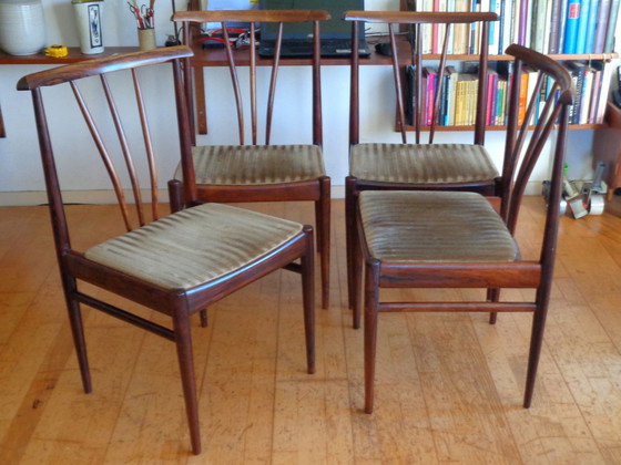 Image 1 of 4 sillas de comedor de palisandro AWA