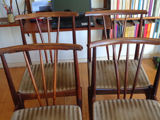 Image 1 of 4 sillas de comedor de palisandro AWA