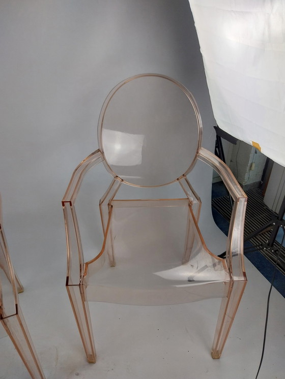 Image 1 of Ensemble de 3 chaises Kartell Louis Ghost par Philip Starck