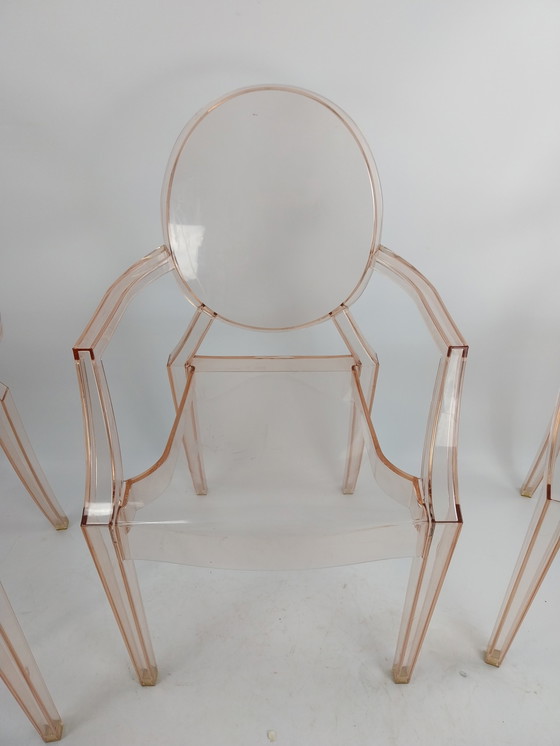 Image 1 of Ensemble de 3 chaises Kartell Louis Ghost par Philip Starck