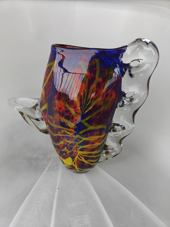 Image 1 of Mihai Topescu Romania Glass Vase