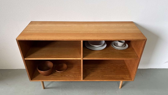 Image 1 of Armoire ouverte vintage - bibliothèque chêne