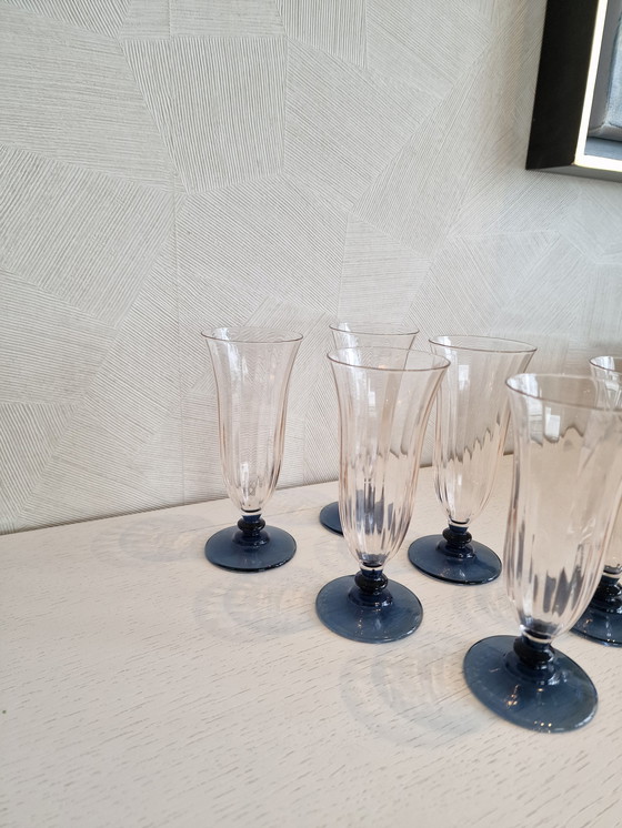 Image 1 of 6 verres à champagne italiens d'époque