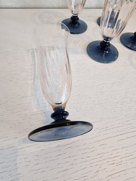 Image 1 of 6 verres à champagne italiens d'époque