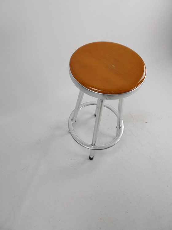 Image 1 of Kruk/stool by indecasa Barcelona in aluminium and wood 