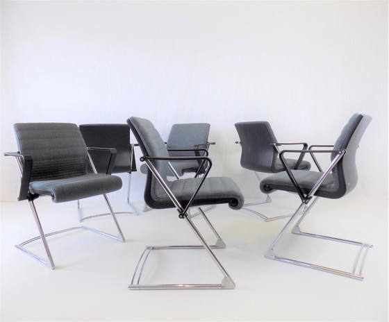 Image 1 of 6x chaises de salle à manger Drabert Z par Prof. Hans Ullrich Bitsch