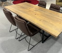 4 nouvelles chaises KFF Arva en cuir marron