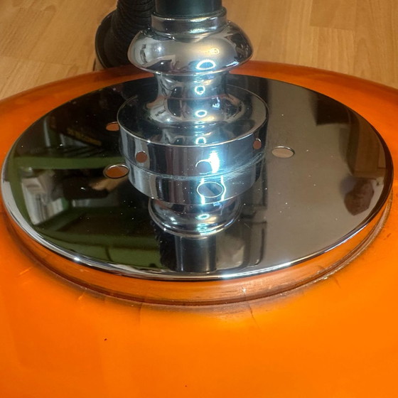 Image 1 of Vintage orange-white hanging lamp