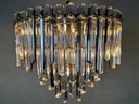 Vintage Hollywood Regency 'triedri' hanging lamp