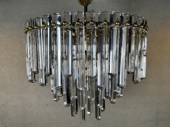 Image 1 of Vintage Hollywood Regency 'triedri' hanging lamp
