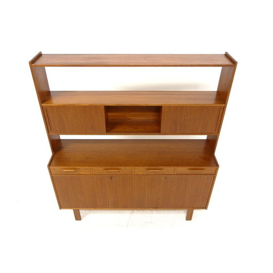 Image 1 of Vintage Scandinavian highboard in teak in 2 parts, Sweden 1960