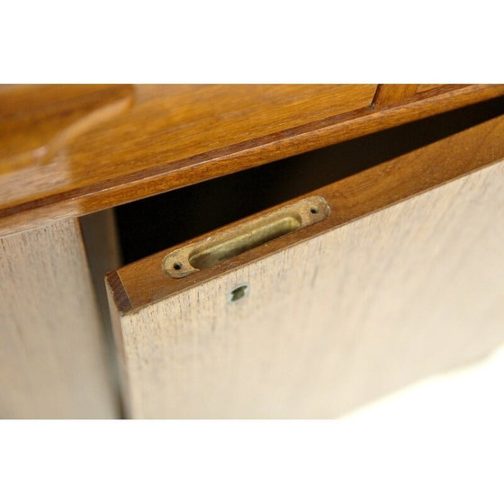 Image 1 of Vintage Scandinavian highboard in teak in 2 parts, Sweden 1960