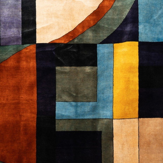 Image 1 of Vintage hand-knotted Merino wool rug