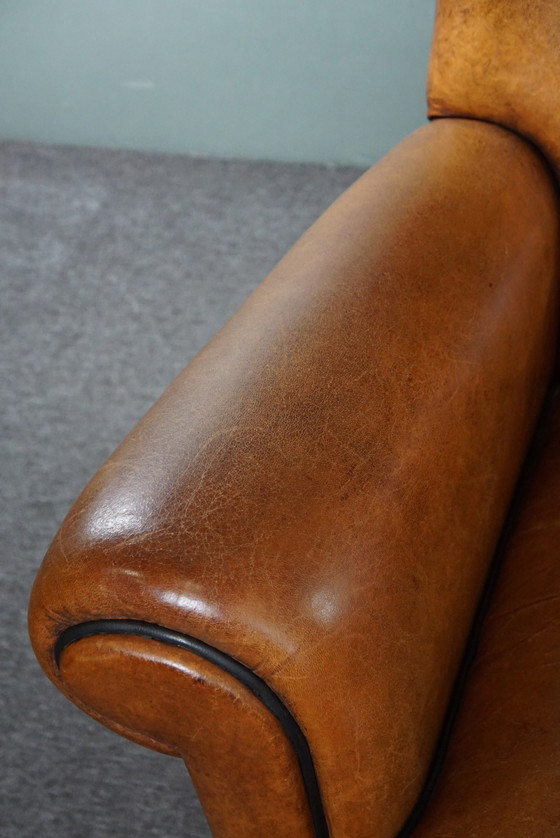 Image 1 of Set of two large sheep leather armchairs