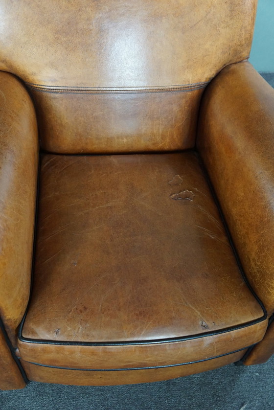 Image 1 of Set of two large sheep leather armchairs