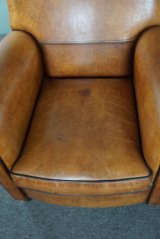 Image 1 of Set of two large sheep leather armchairs