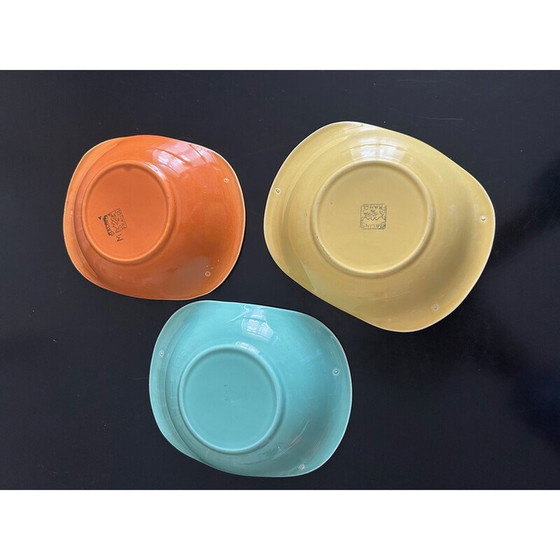 Image 1 of Set of 3 vintage Deauville bowls for Manufacture de Salins, 1950