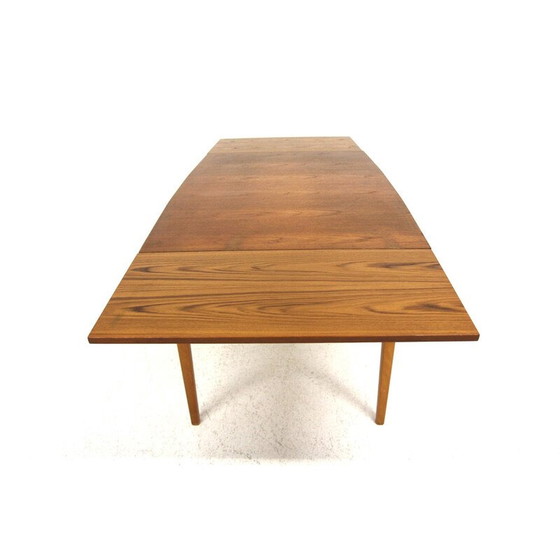 Image 1 of Vintage "portfolio" extendable dining table in teak and beech, Denmark 1960
