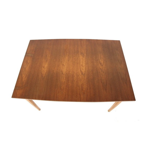 Image 1 of Vintage "portfolio" extendable dining table in teak and beech, Denmark 1960