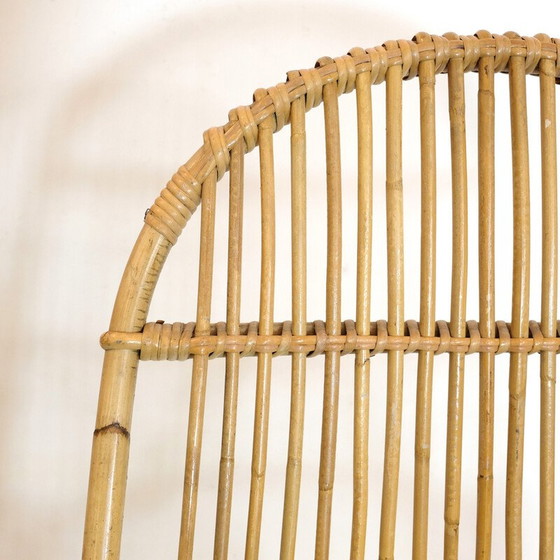 Image 1 of Vintage rattan armchair with armrest, 1960-1970