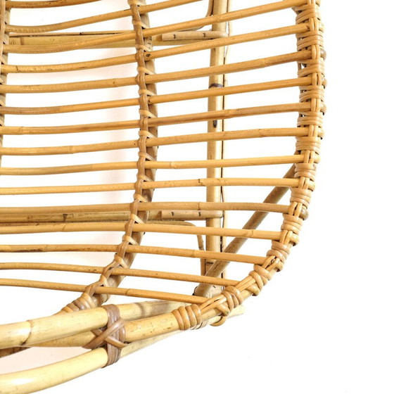 Image 1 of Vintage rattan armchair with armrest, 1960-1970