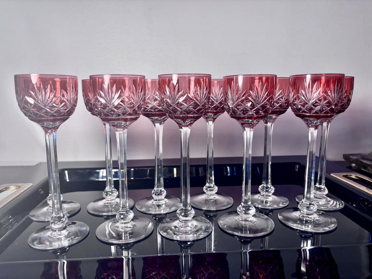 Saint Louis Liquor Glasses Overlay Crystal | €612 | Whoppah