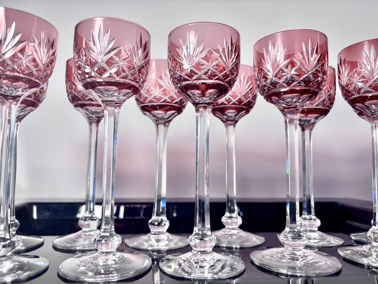Saint Louis Liquor Glasses Overlay Crystal | €612 | Whoppah