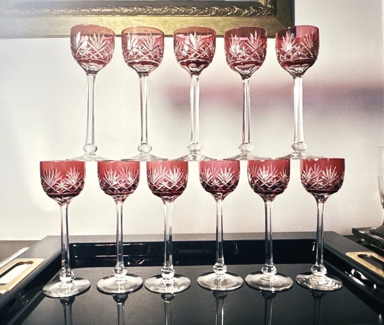 Saint Louis Liquor Glasses Overlay Crystal | €612 | Whoppah