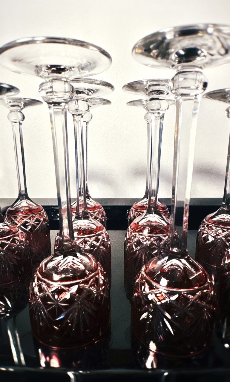 Saint Louis Liquor Glasses Overlay Crystal | €612 | Whoppah