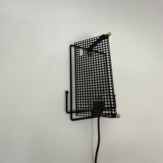 Image 1 of Mid century perforated metal wall lamp by Tjerk Reijenga for Pilastro, 1950s